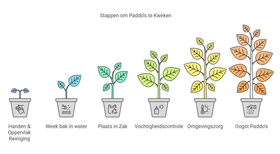 Paddo groei process